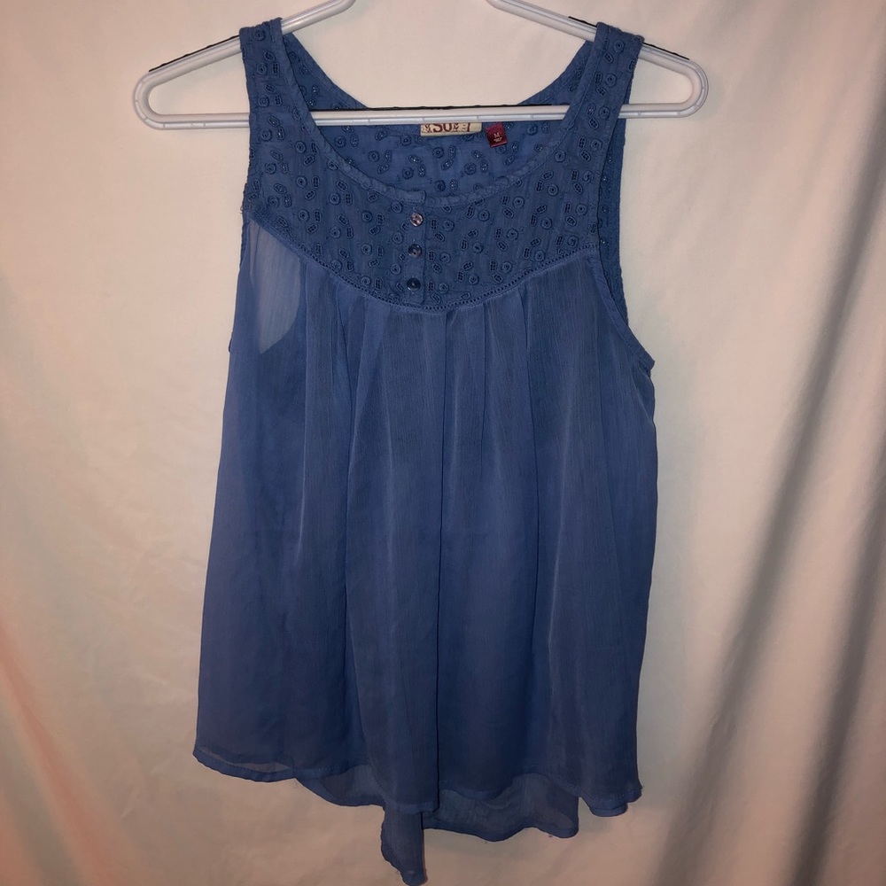 Brand SO. Size Medium. Color Blue See- Through
